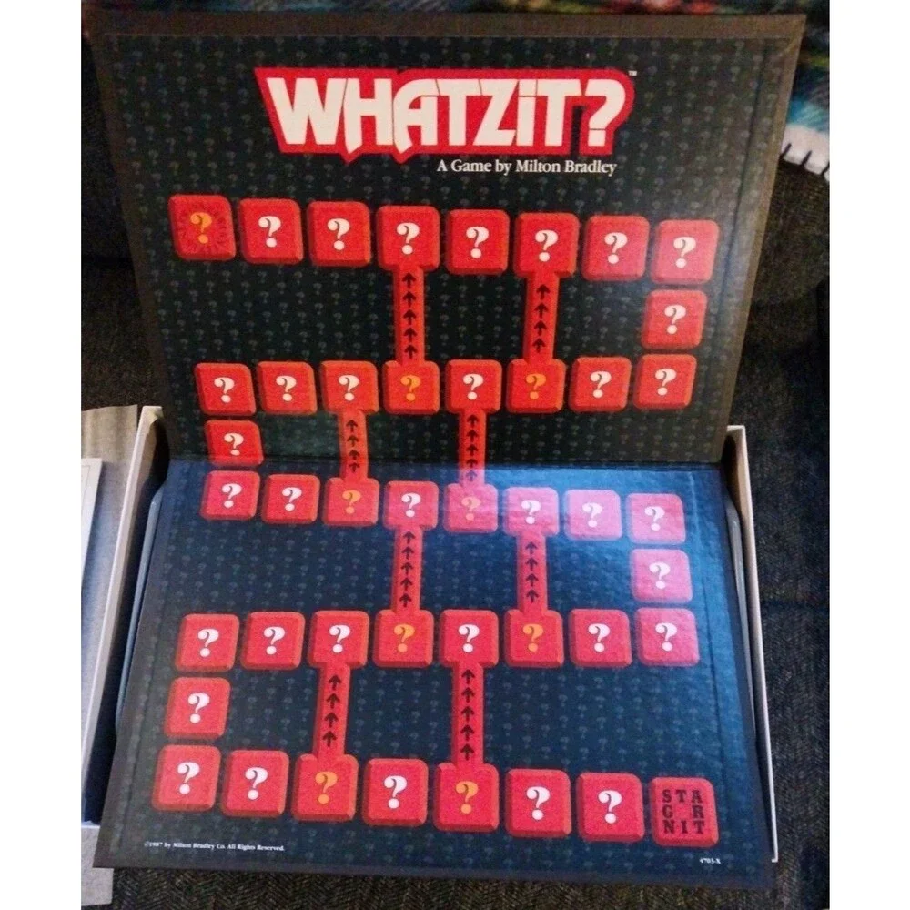 Vintage 1987 Whatzit Board Game Milton Bradley Fractured Phrases Complete Retro